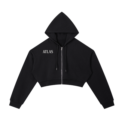 Women's Cropped Zip Up Hoodie