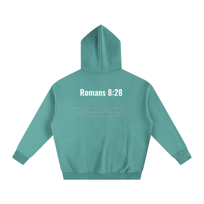 Oversize Romans 8:28 hoodie