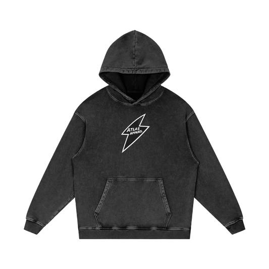 Snow Washed Loose Cotton Hoodie