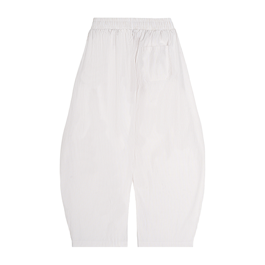 Vertical Stripe Barrel Pants