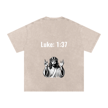 Luke 1:37 Oversized Tee
