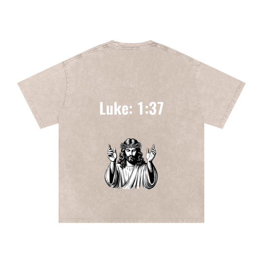 Luke 1:37 Oversized Tee