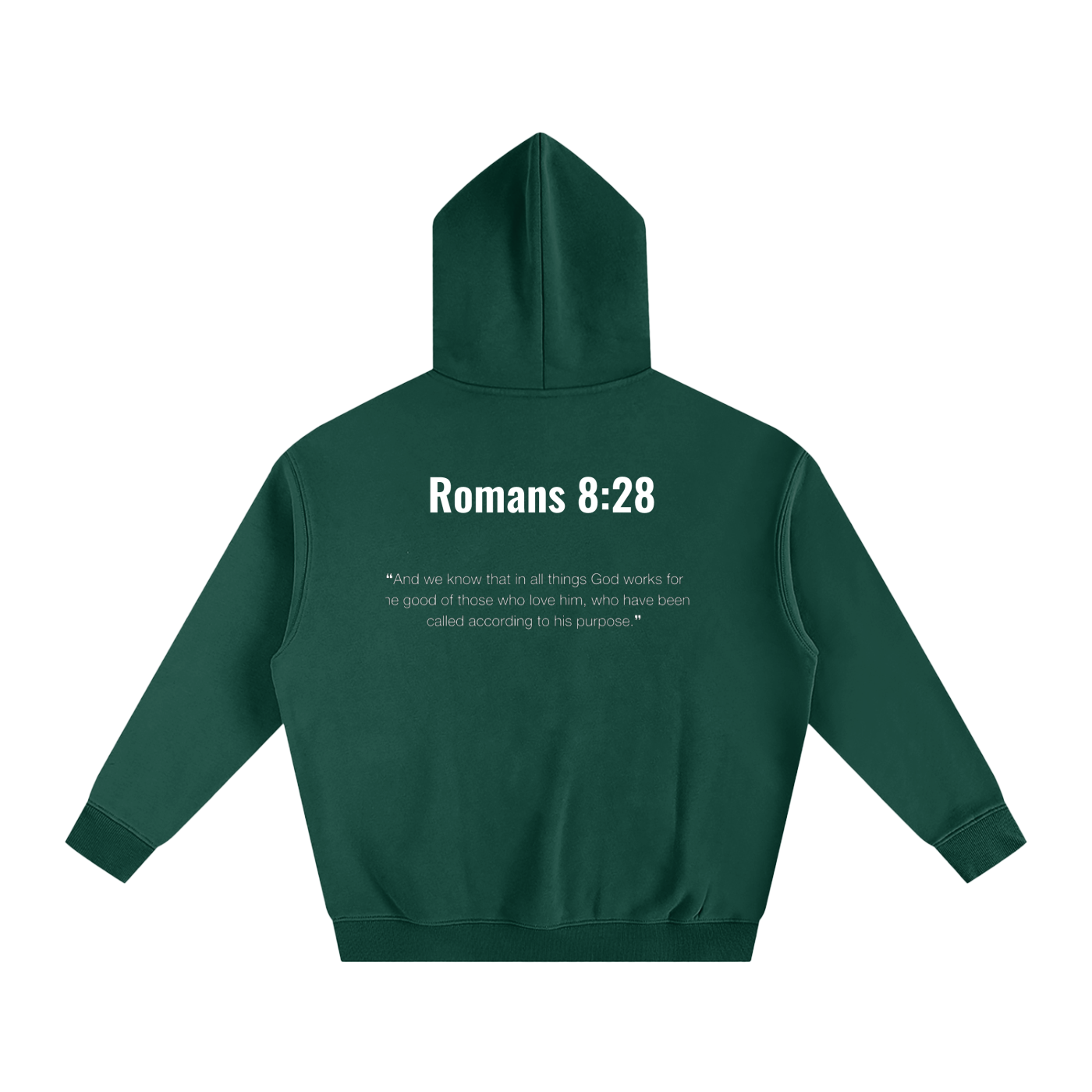 Oversize Romans 8:28 hoodie