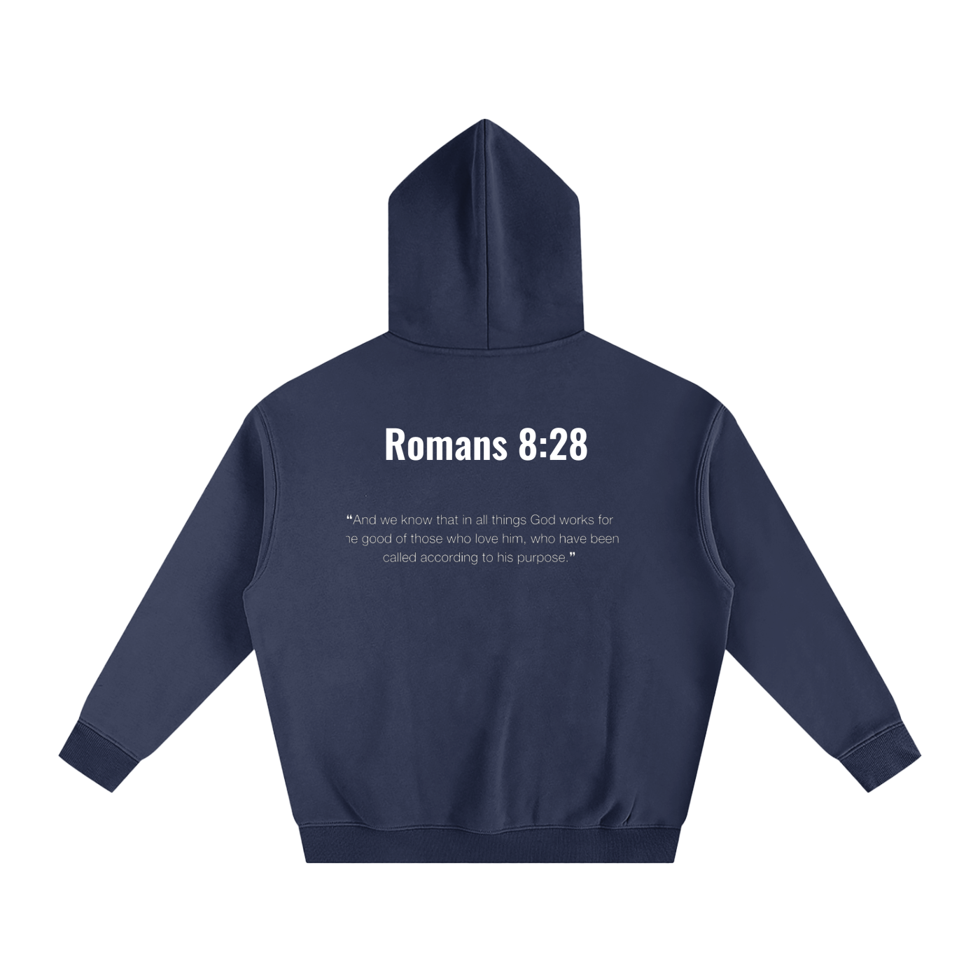 Oversize Romans 8:28 hoodie