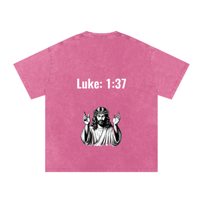 Luke 1:37 Oversized Tee