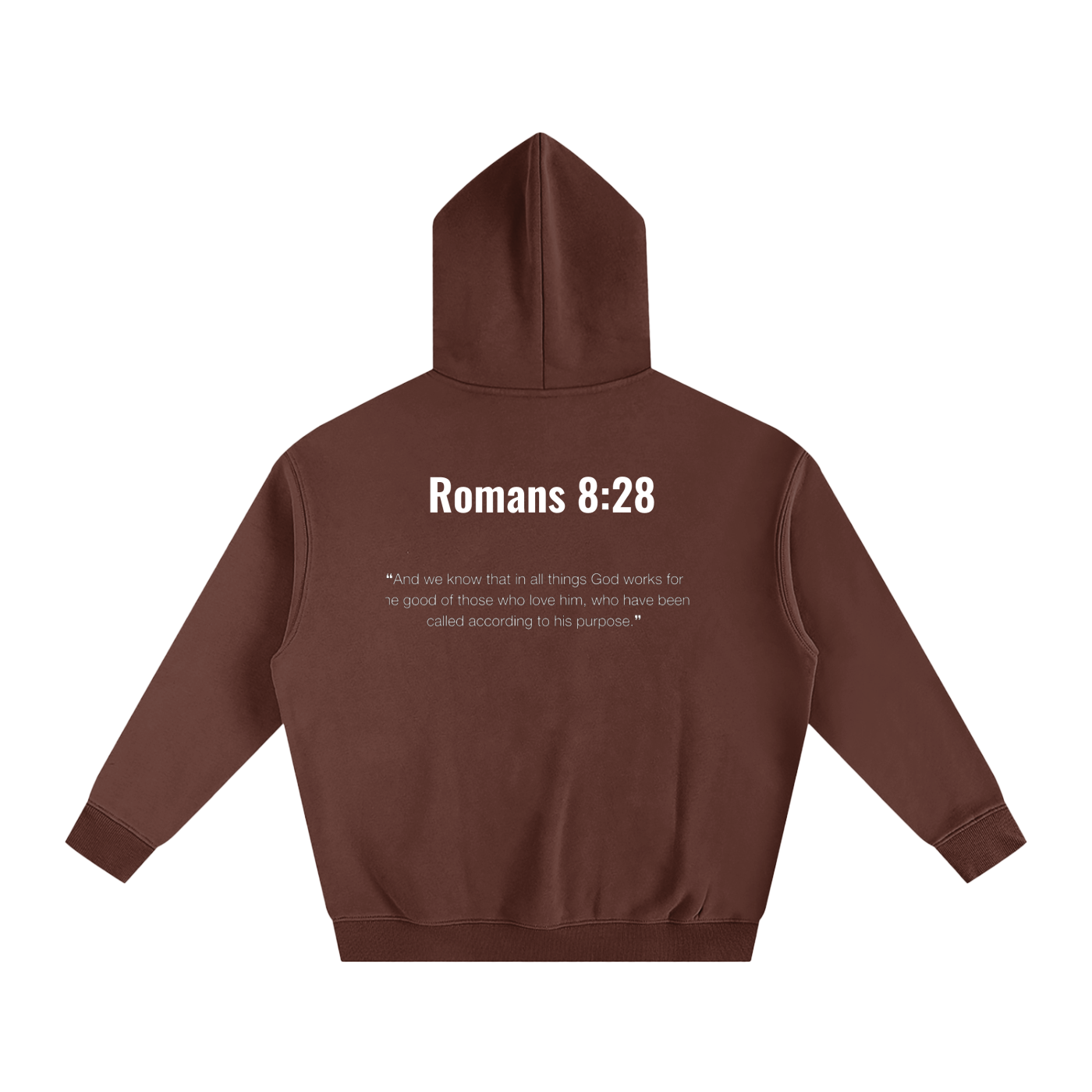Oversize Romans 8:28 hoodie