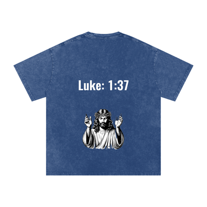 Luke 1:37 Oversized Tee