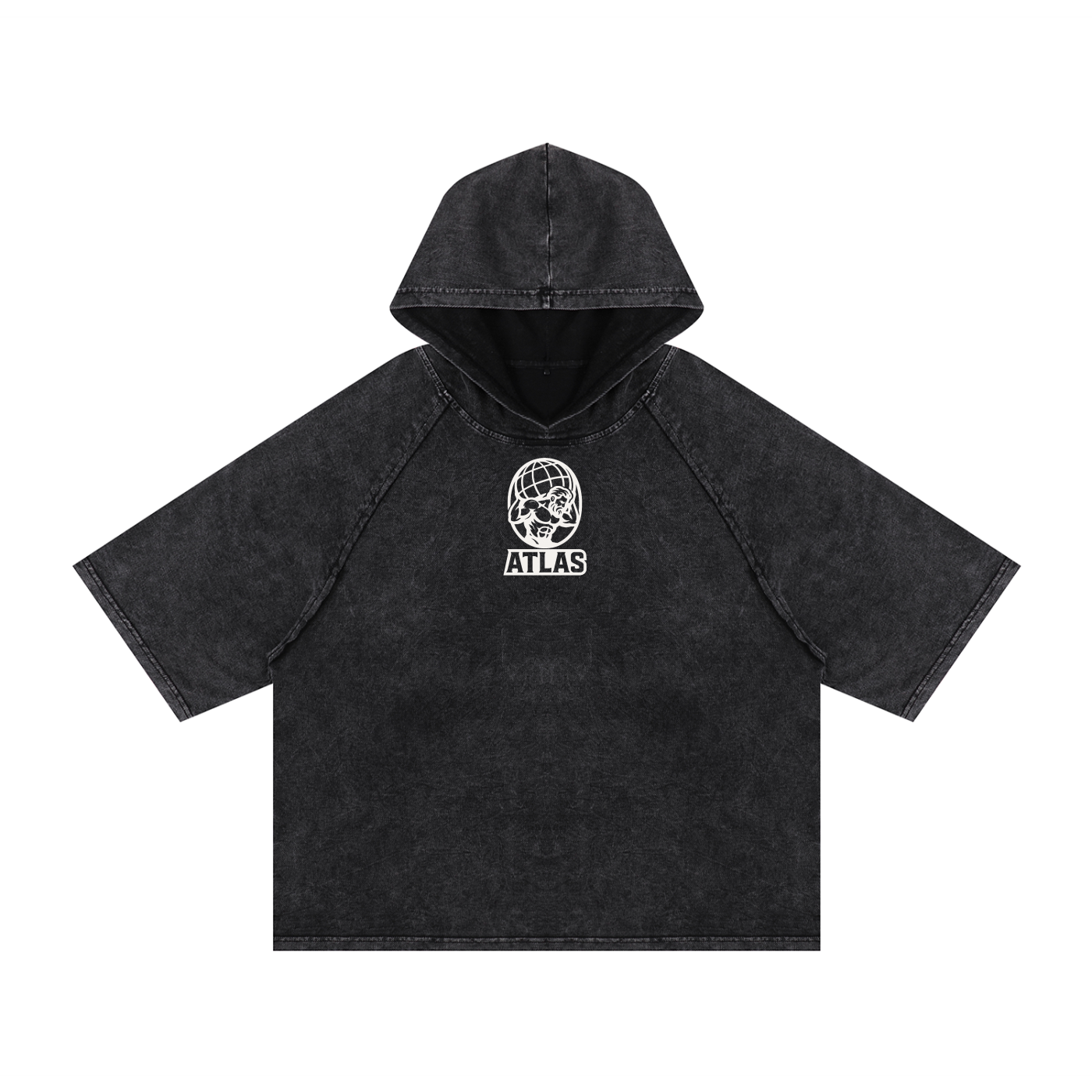 Snow Washed Hooded Boxy T-Shirt