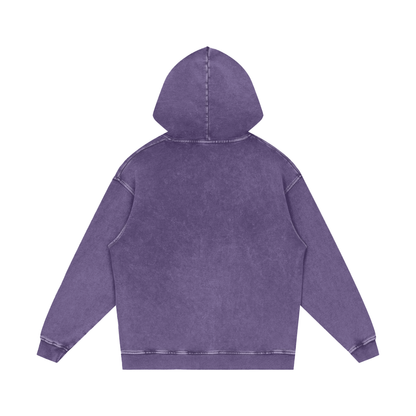 Snow Washed Loose Cotton Hoodie