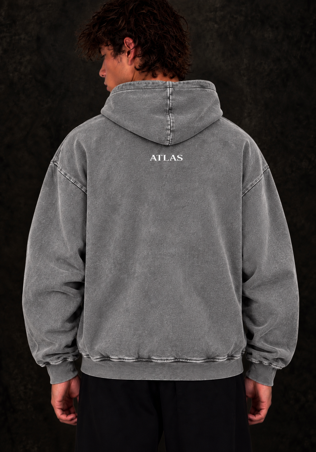 BAT SNOW WASHED HOODIE