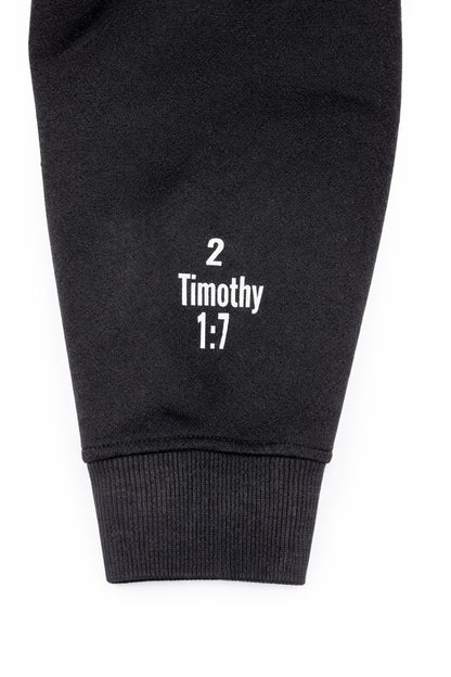 Timothy 1:7 On Left Sleeve