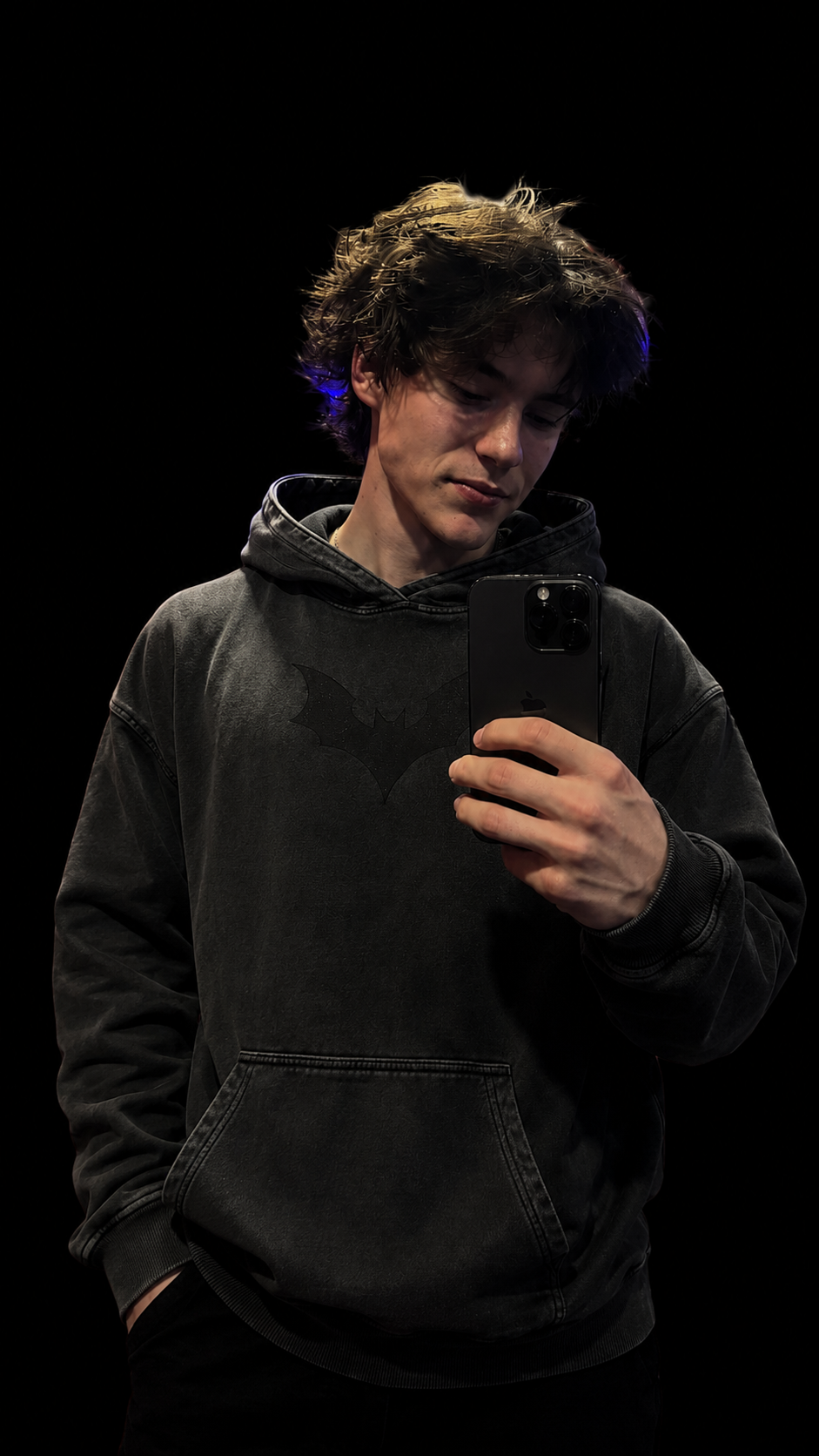 BAT SNOW WASHED HOODIE
