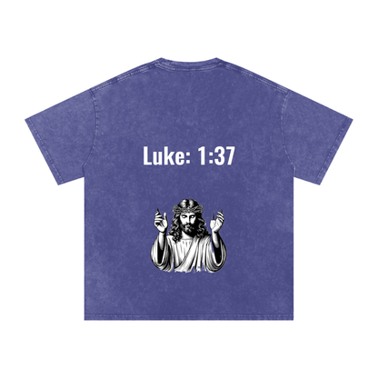 Luke 1:37 Oversized Tee